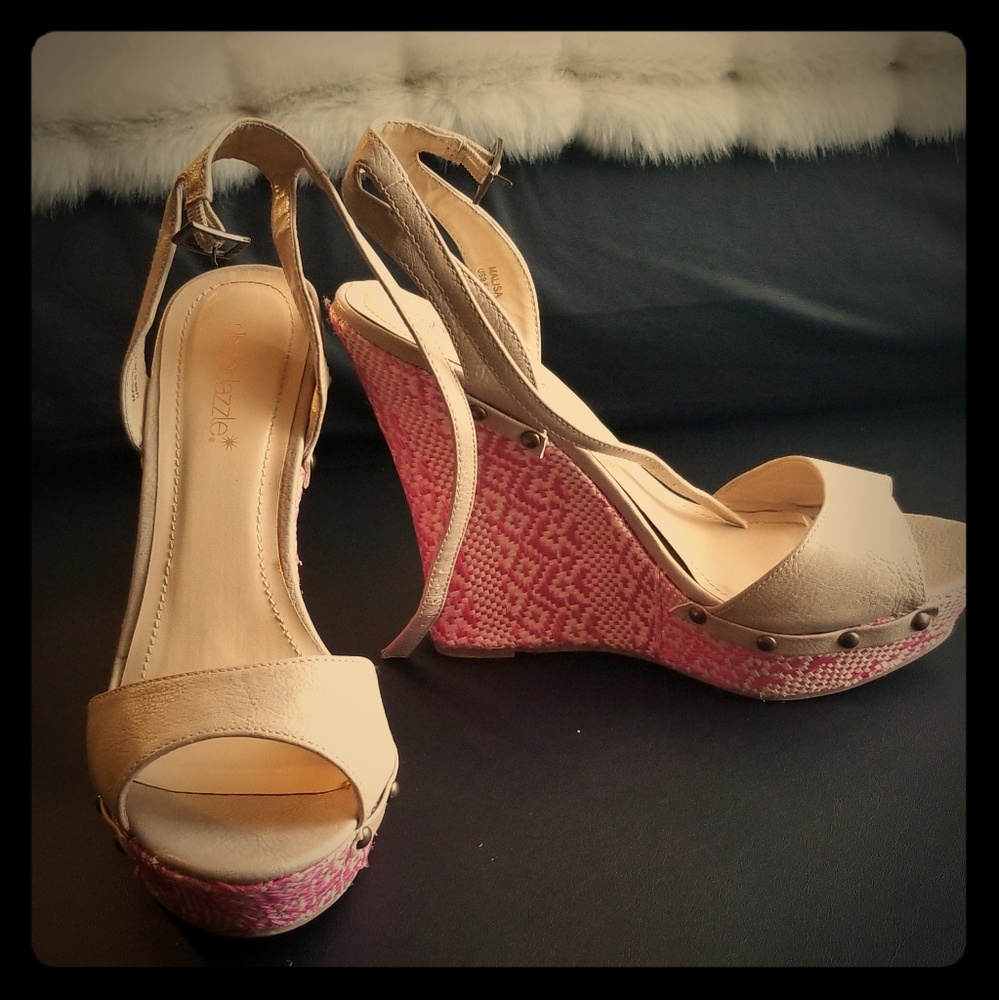 Pink and Tan Platforms
